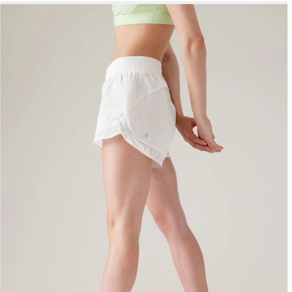 Athleta Mesh Racer Run Shorts 4” in Pink - Size 1X - Picture 4 of 10